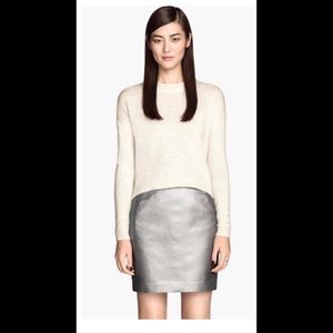 H&M Metallic Pencil Skirt w/ Pockets - Size 6